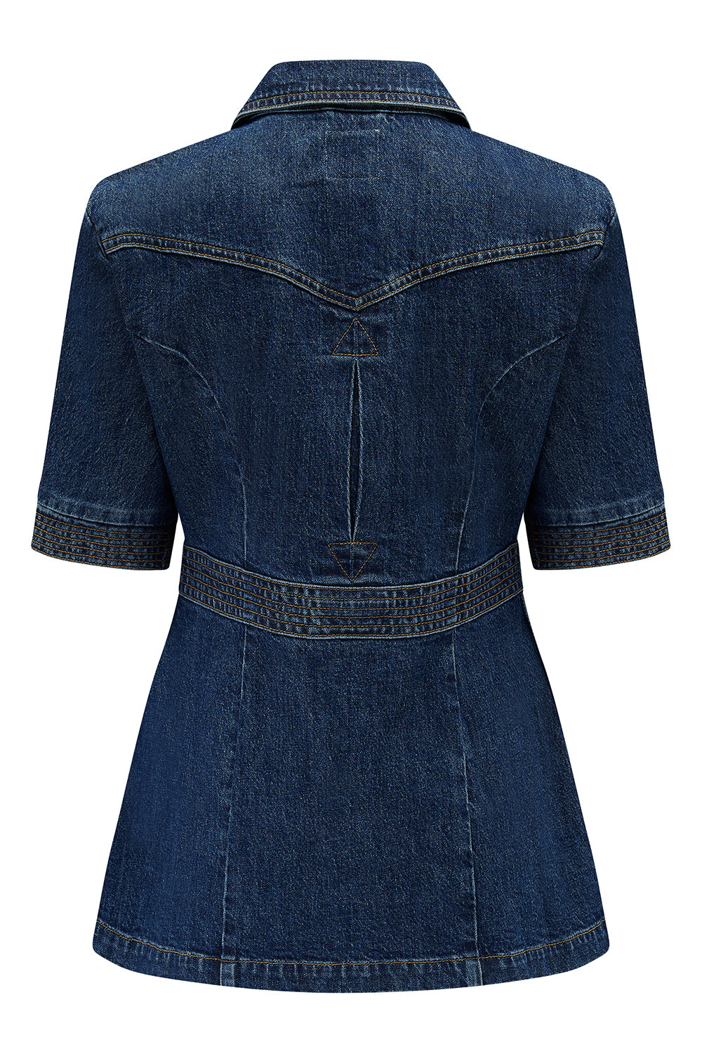 Ani Half Sleeve Denim Jacket in Idaho