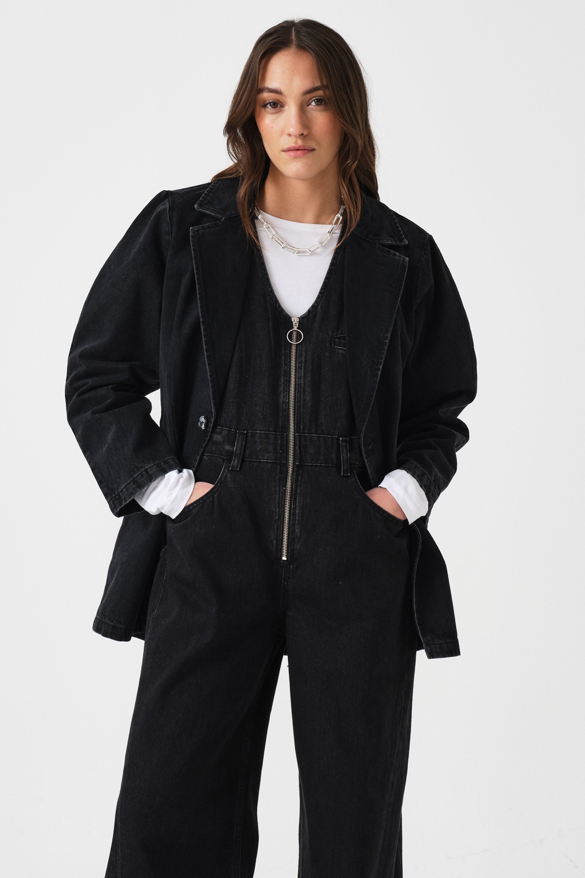 Bette Tailored Denim Jacket in Fairbanks