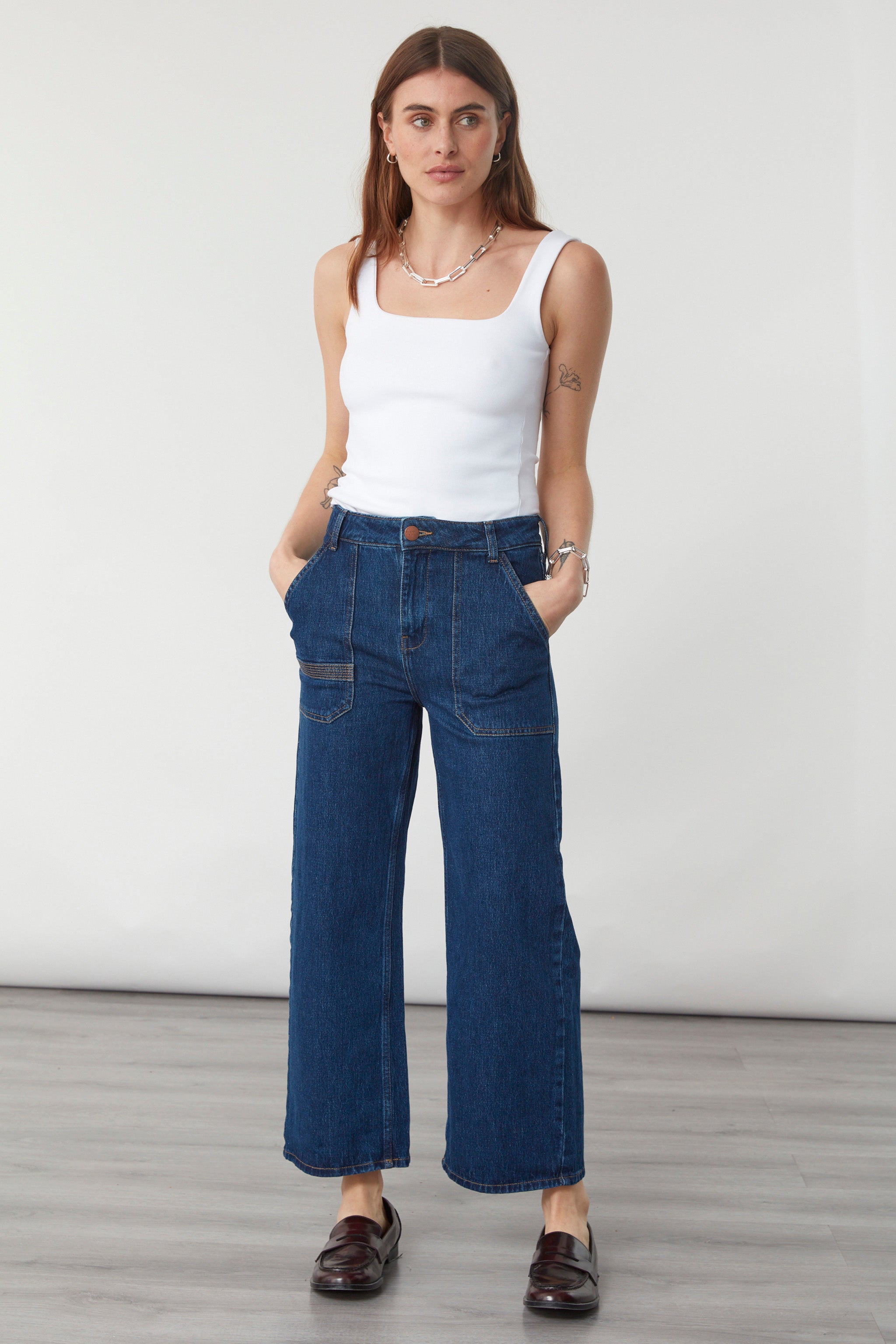Elodie Cropped Jean in Americana
