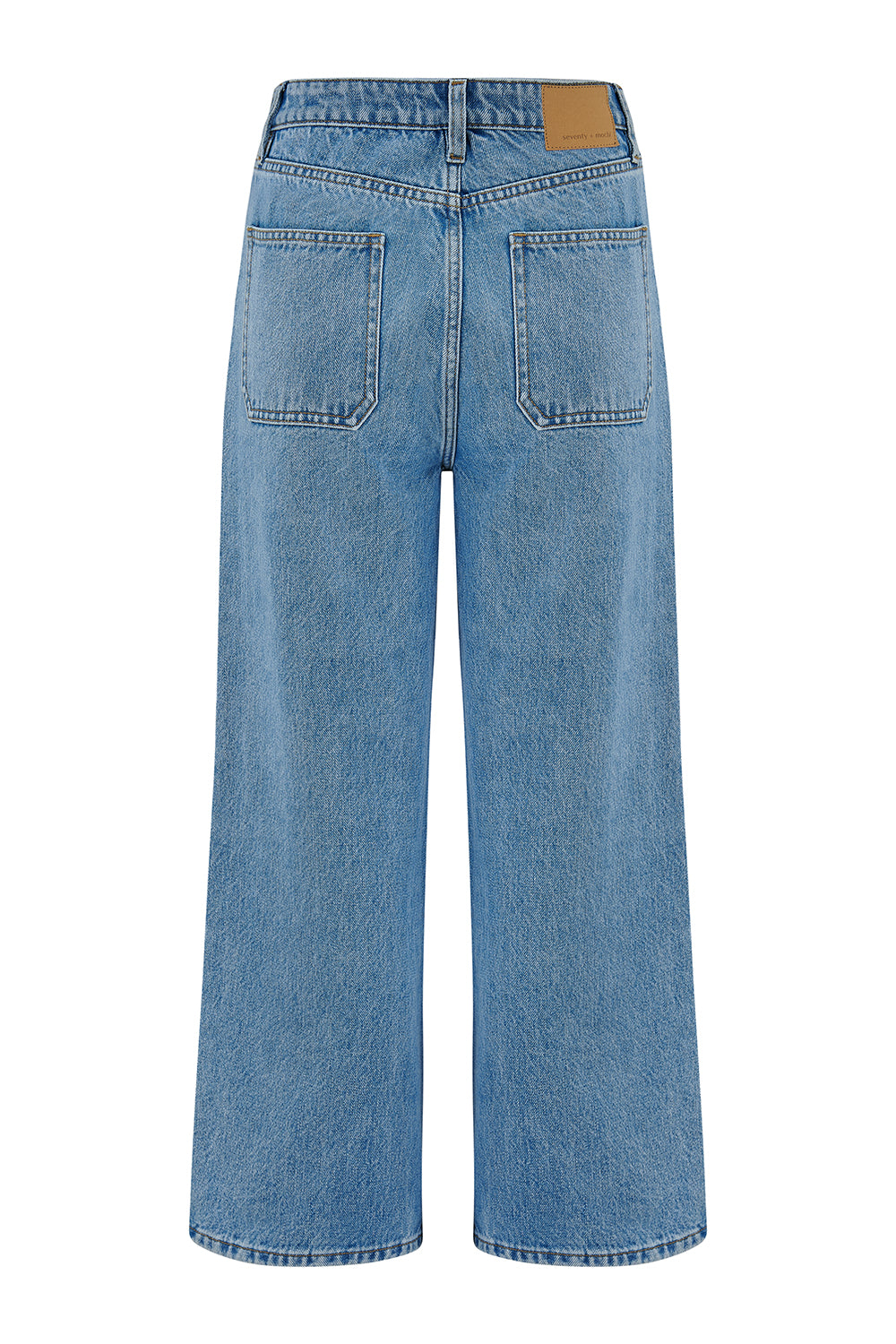 Eden Cropped Wide Leg Jean in Newport