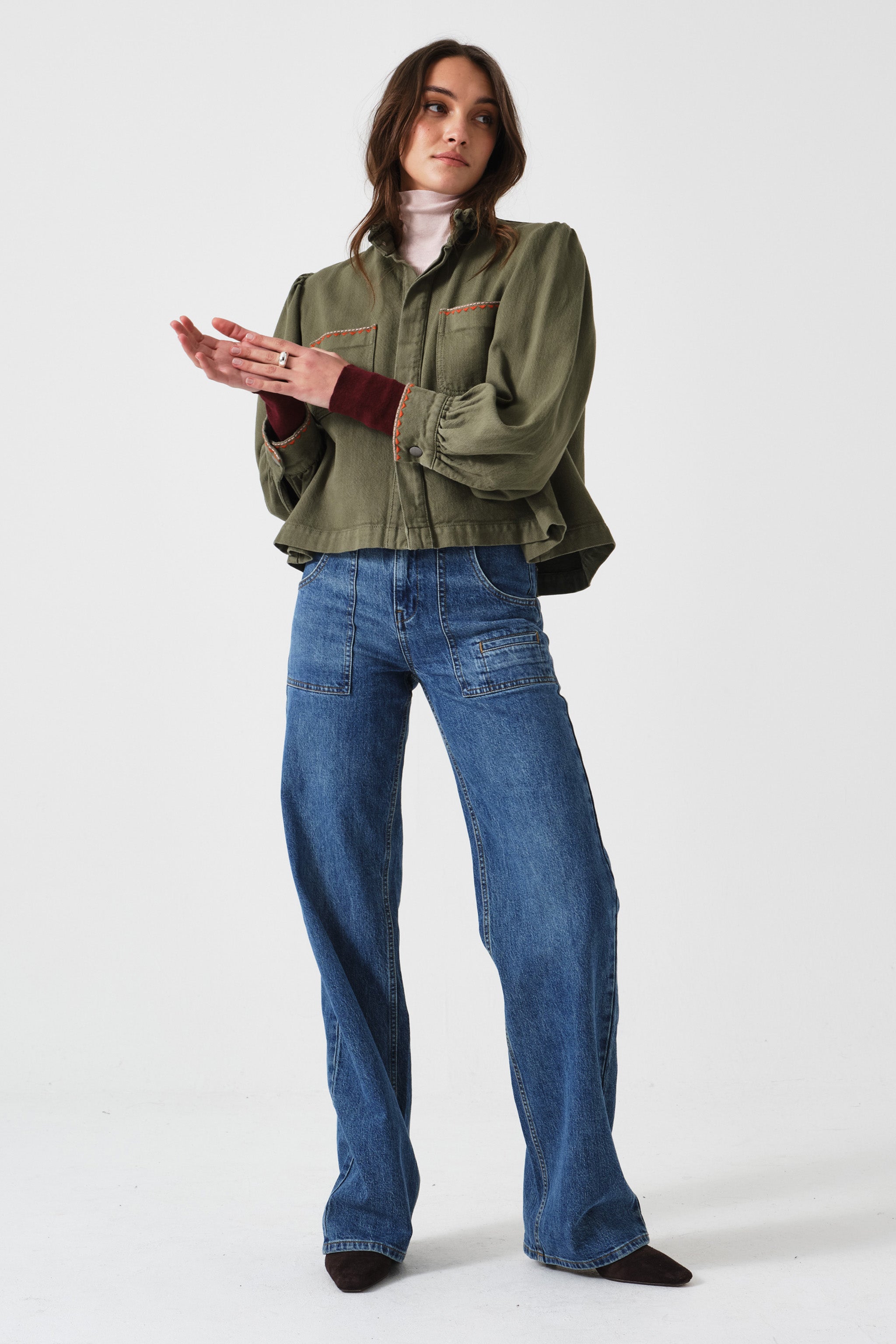 Eden Wide Leg Jean in Pasadena