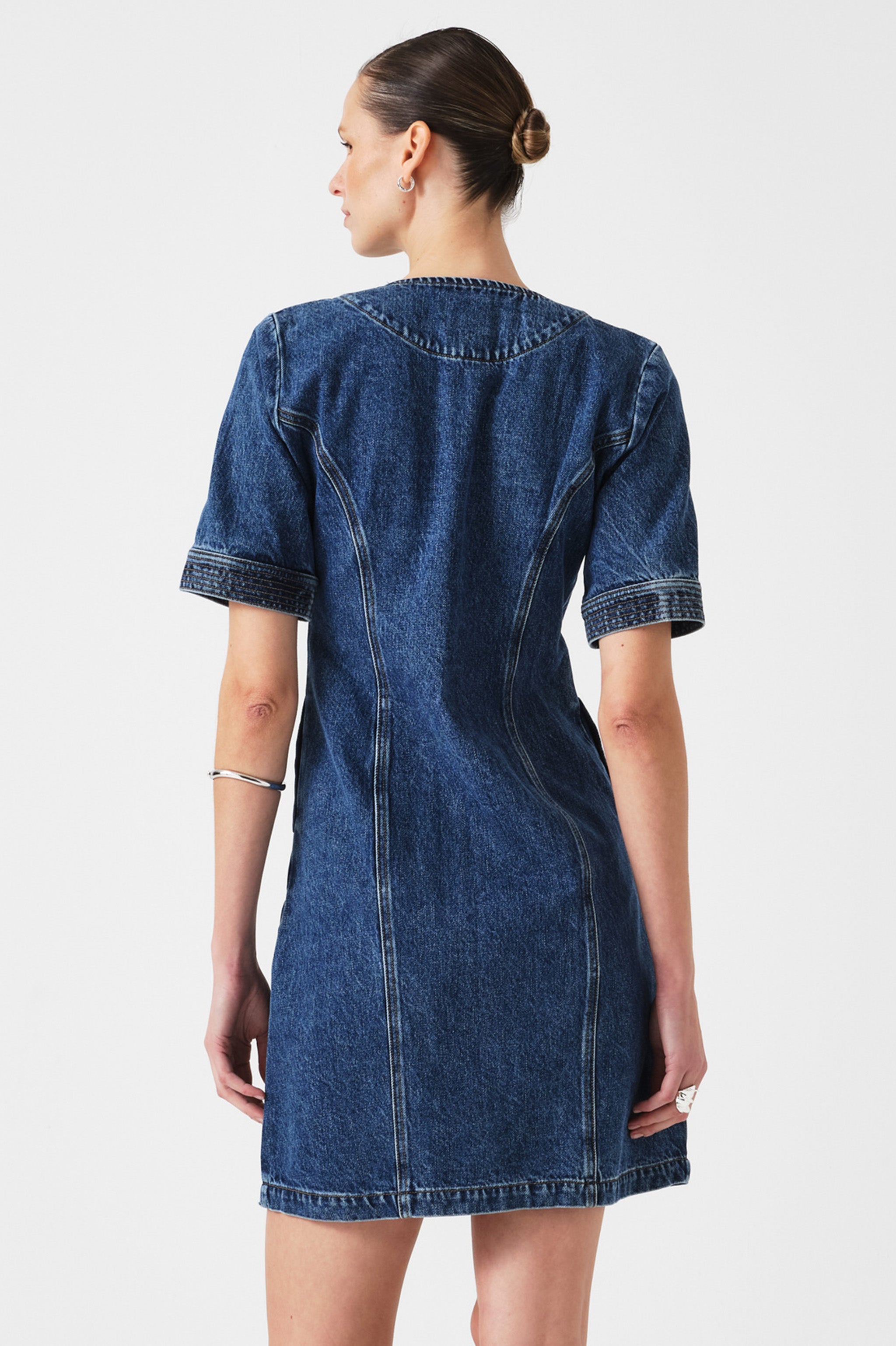 Lea Mini Denim Dress in Phoenix