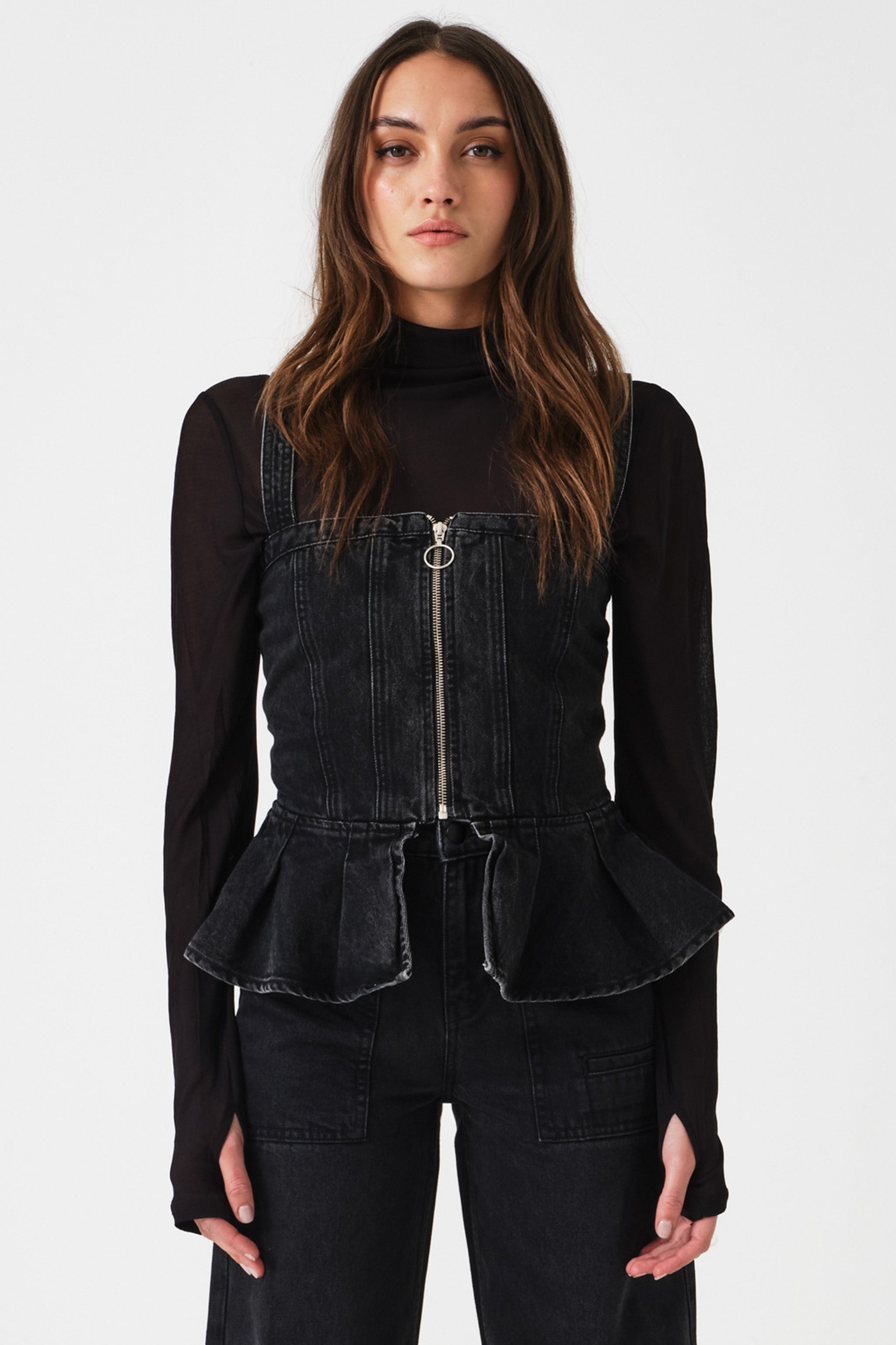 Mila Peplum Top in Fairbanks