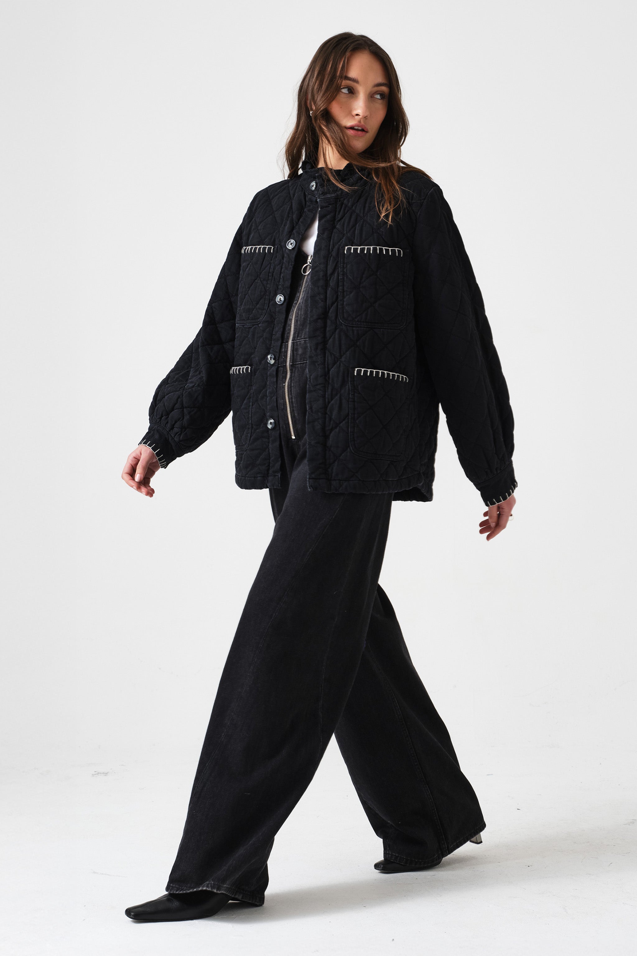 Pablo Quilted Denim Jacket in Fairbanks