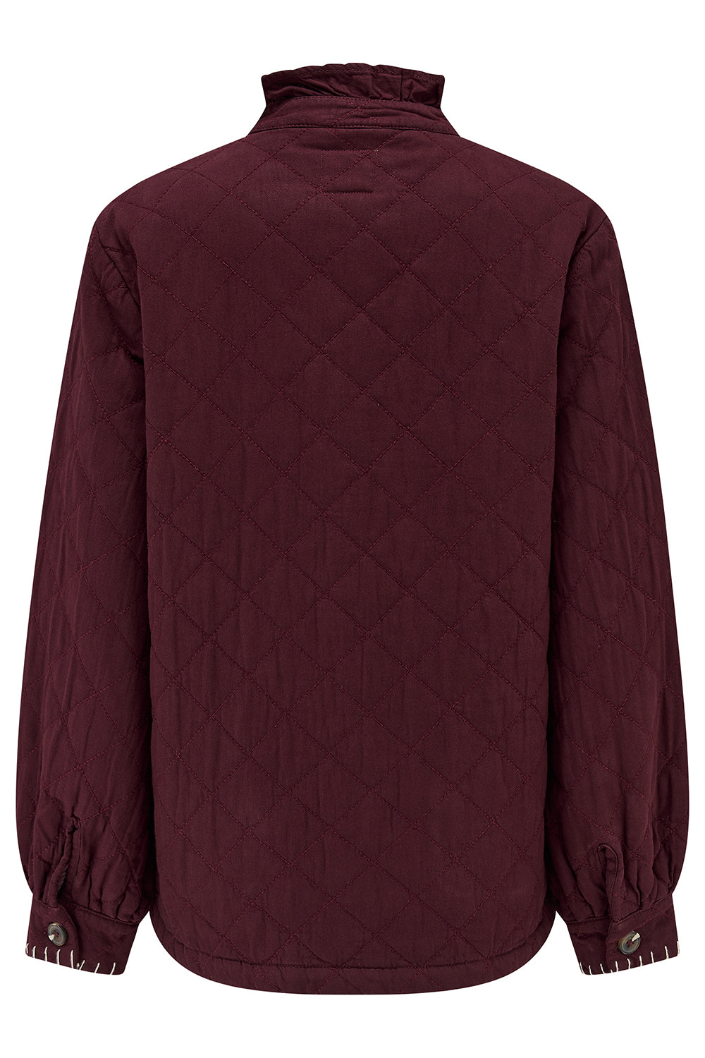 Pablo Quilted Denim Jacket in Mulberry