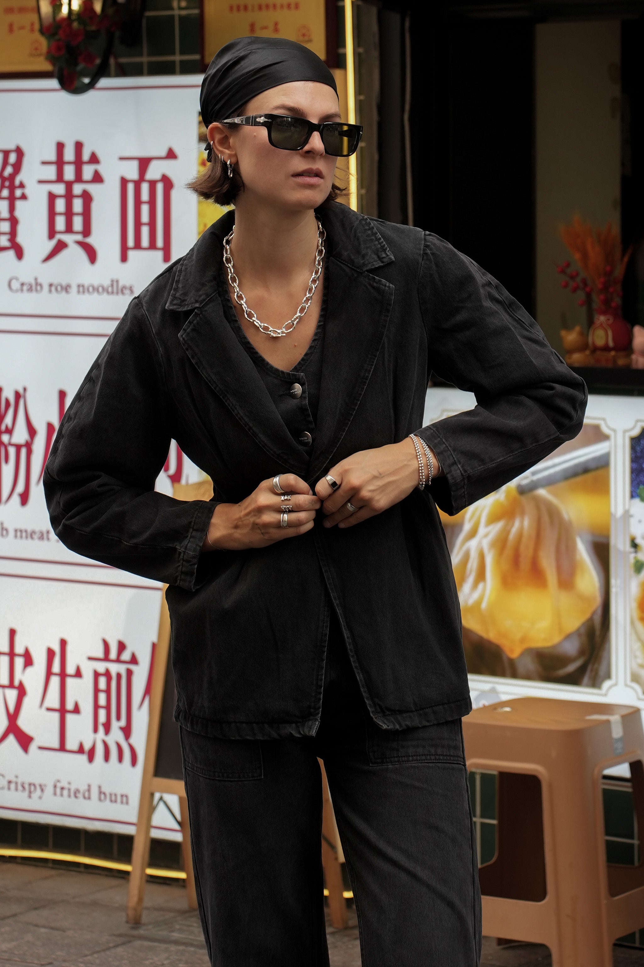 Bette Tailored Denim Jacket in Fairbanks