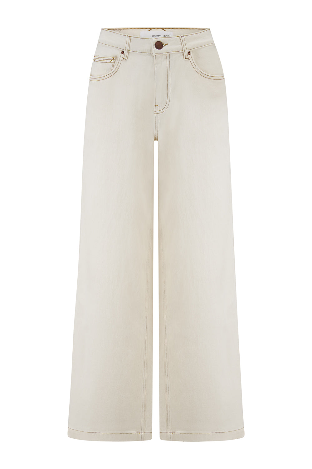Bay Wide Leg Jean in Ecru